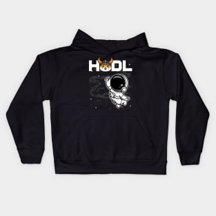 HODL Astronaut Floki Inu Coin To The Moon Floki Army Crypto Token Cryptocurrency Blockchain Wallet Birthday Gift For Men Women Kids Kids Hoodie